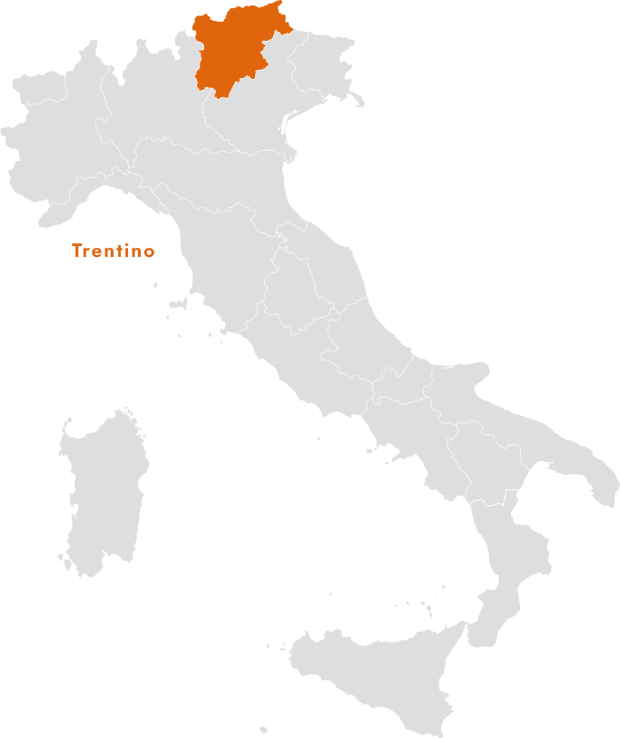 map trentino italy