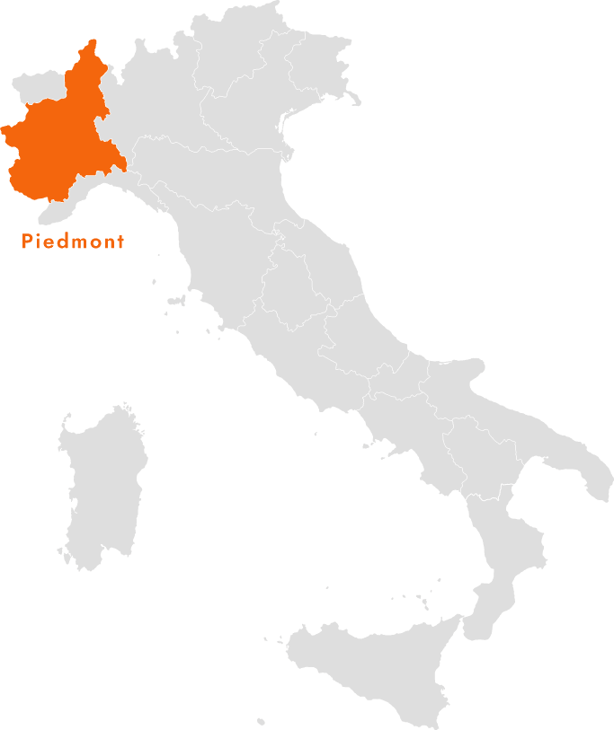 map piedmont italy